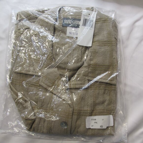 NWT St. Germain Petite beige windowpane 3-piece set – blouse/pants PXL, tank XL - Picture 4 of 9